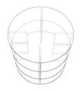 Empty showcase outline. Vector rendering of 3d Royalty Free Stock Photo