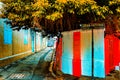 Empty side road in George Town, Penang, Malaysia, Lebuh Victoria