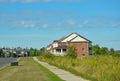 Empty sidewalk in the community