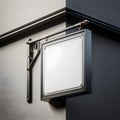 A blank sign mounted on an exterior wall for a mockup Royalty Free Stock Photo