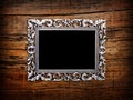 Empty silver frame Royalty Free Stock Photo