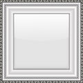 Empty silver picture frame. Vector illustration