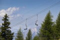 Empty Ski Chair lift Summer, Switzerland