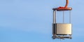 Empty ski lift against blue sky in Park City Utah Royalty Free Stock Photo