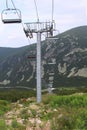 Empty ski lift Royalty Free Stock Photo