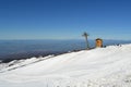 Empty ski lift in the mountains Royalty Free Stock Photo