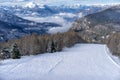 Empty ski slope. Royalty Free Stock Photo