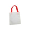 Empty small cotton bag isolated on white background Royalty Free Stock Photo