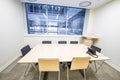 Empty small meeting room. Bright modern interior