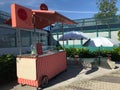 Setia Alam,Malaysia: March 14, 2021-An empty small stall on street at the park