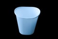 empty small white trash rubbish bin container can isolated on a black background with blank space and room for copy Royalty Free Stock Photo