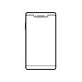 Empty smartphone icon. Cell phone symbol. Mobile gadget, PDA template Royalty Free Stock Photo