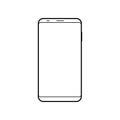 Empty smartphone icon. Cell phone symbol. Mobile gadget, PDA template Royalty Free Stock Photo