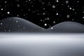 Empty snow feild at night, christmas background,snow and snow fleck are falling,in christmas concept