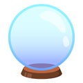 Empty Snow Globe. Magical Ball. Vector Illustration Isolated