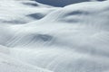 Empty snowy slope