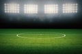 Empty soccer field Royalty Free Stock Photo