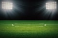 Empty soccer field Royalty Free Stock Photo