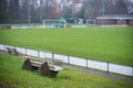 Empty soccer field