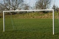 Empty soccer goal Royalty Free Stock Photo