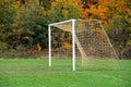 Empty soccer goal net Royalty Free Stock Photo