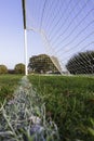 Empty soccer goal Royalty Free Stock Photo