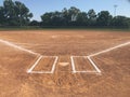 Softball field lined with no players Royalty Free Stock Photo
