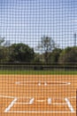 an empty softball field ready for a game Royalty Free Stock Photo