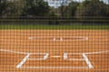 an empty softball field ready for a game Royalty Free Stock Photo