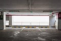 Empty space car park interior at afternoon.Indoor parking lot.interior of parking garage with car and vacant parking lot in parkin Royalty Free Stock Photo