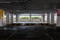 Empty space car park interior at afternoon.Indoor parking lot.interior of parking garage with car and vacant parking lot in parkin Royalty Free Stock Photo