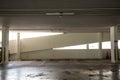 Empty space car park interior at afternoon.Indoor parking lot.interior of parking garage with car and vacant parking lot in parkin Royalty Free Stock Photo