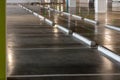 Empty space car park interior at afternoon.Indoor parking lot.interior of parking garage with car and vacant parking lot in parkin Royalty Free Stock Photo