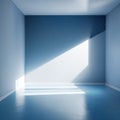 An empty space with a shady in the style of light silver and light blurred minimalist still sunrays shine upon