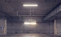 Empty space underground car parking lot Royalty Free Stock Photo