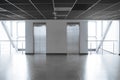 Empty spacious corridor in a modern office building