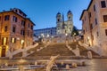 The empty Spanish Steps in Rome