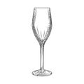 Empty sparkling wine glass. Hand drawn champagne glass sketch Royalty Free Stock Photo