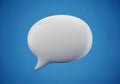 Empty speech bubble on blue background Royalty Free Stock Photo