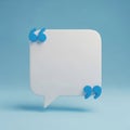 Empty speech bubble on blue background Royalty Free Stock Photo