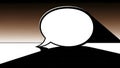 Empty Speech Bubble Casting a Shadow on a Textured Surface Royalty Free Stock Photo