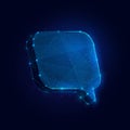 Empty speech bubble low poly vector illustration Royalty Free Stock Photo