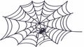 Empty Spiderweb Illustration: Delicate and Intricate Geometric Art, vector design Generative AI Royalty Free Stock Photo