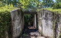 Empty spillway without the water of the reservoir Royalty Free Stock Photo