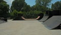 Empty Sports Complex Skateboard Park at Liman park, Novi Sad, Serbia