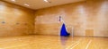 Empty sports hall for basketball, volleyball or futsal Royalty Free Stock Photo