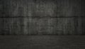 Empty spotlit dark concrete background