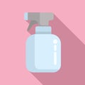 Empty spray bottle icon flat vector. Atomizer wash Royalty Free Stock Photo