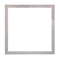 Empty square gray painted wooden picture frame