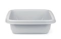 Empty square gray plastic basin Royalty Free Stock Photo